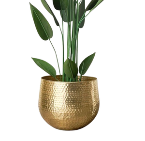 Macetas Martilladas, las Más Vendidas, Chapadas en Oro, Hechas a Mano, Duraderas y Elegantes para Decoración de Interiores de Sala de Estar - Product Image 1