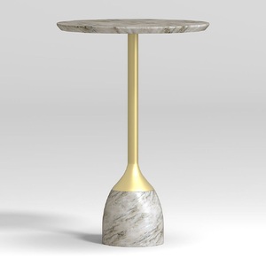 Mesa de Cóctel de Aluminio de Alta Calidad, Mueble de Primera Calidad, Mesa Metálica Decorativa para el Hogar, Hotel, Mesa para Bebidas y Vino, Latón - Product Image 1