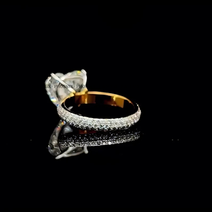 Anillo de Compromiso con Moissanita Corte Corazón en Plata 925, Joyería Hecha a Mano para Regalo de San Valentín por Phoenix Enterprise - Product Image 4