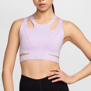 Womens Longline Sports <b>Bra</b> Soft Stretch Workout Top Breathable Support Fitness <b>Bra</b> Gym Yoga Running Training Activewear - Product Image 1