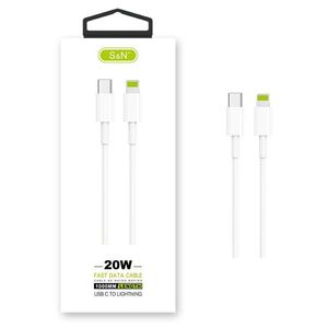 Cable USB C a Lightning de 1000 mm, 20 W, Carga Rápida y Sincronización de Datos para iPhone - Product Image 1