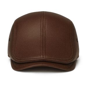 Gorra de Cuero Premium para Hombre – Gorra Casual Vintage de Ocho Paneles - Product Image 1