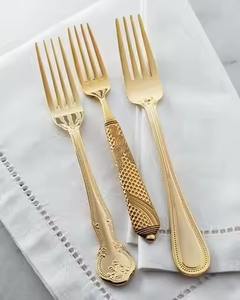 Juego de Cubiertos de Metal de Lujo con Mango de Madera, Cuchara, Tenedor y Cuchillo de Acero Inoxidable, Decoración para Mesa de Comedor, Hotel y Hogar - Product Image 4