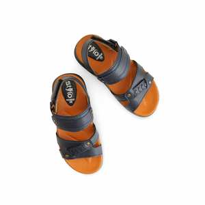 รองเท้าแตะทางการสีน้ำเงินเข้มสำหรับเด็กชาย KD9948 - Product Image 1