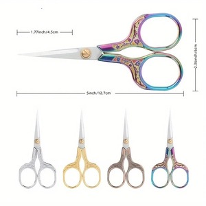 Tijeras para Cejas y Vello Nasal BAFA SURGICAL INSTRUMENTS, 1/4 Pieza, Acero Inoxidable, Mango Ergonómico, para el Cuidado Facial - Product Image 1
