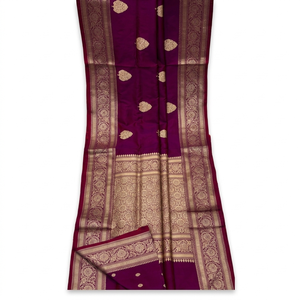 Vibrantes saris de seda brocada multicolor al por mayor con deslumbrantes tejidos metálicos zari, paletas de colores impresionantes y ricas combinaciones de colores. - Product Image 1