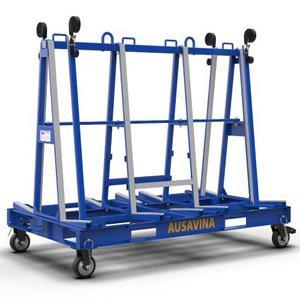 Ausavina One Stop A-Frame Transport Rack <b>Trolley</b> Cart Dolly for Glass Granite Stone and Marble - Product Image 1