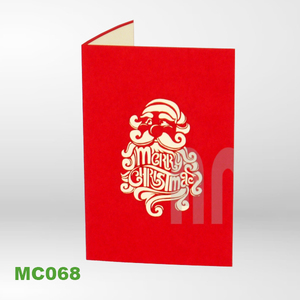 Personalizado estilo japonés 3D corte láser Navidad Santa Banco tarjeta de invitación papel de impresión Offset tarjeta de felicitación Ángel regalos de cumpleaños - Product Image 1