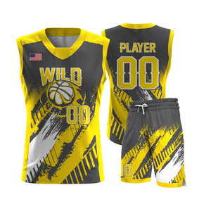 Custom Sublimation Basketball Uniform Set Jersey Team Breathable Quick Dry Durable 100% Polyester Sportswear for <b>Men</b> - Product Image 5