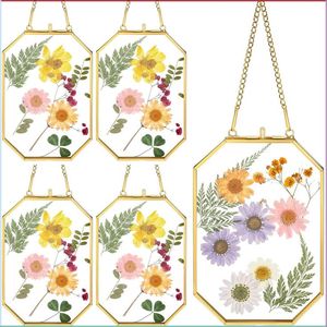 Home Decor Glass & Metal Hanging Photo <b>Frame</b> for <b>Wall</b> Decoration, with 2 Sides Glass Customized Decorative Photo <b>Frames</b> - Product Image 4