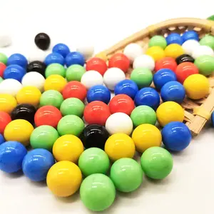 Popular Game Toy Props 14mm 16mm 25mm Round Multicolor Custom Solid Colored Glass Marble Balls