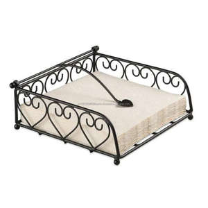 Nouveau Style artistique création porte-serviettes en métal noir enduit personnalisé qualité vente chaude mouchoirs bouchon support porte-serviettes - Product Image 5