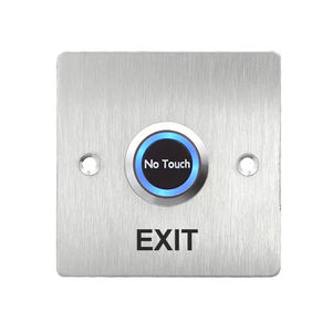 Bouton de sortie carré infrarouge sans contact en acier inoxydable 12V 24V pour contrôle d'accès et déverrouillage de serrure de porte - Product Image 1