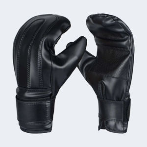 Gants de boxe et de MMA en cuir à demi-doigts pour entraînement professionnel sur sac de frappe lourd - Product Image 4