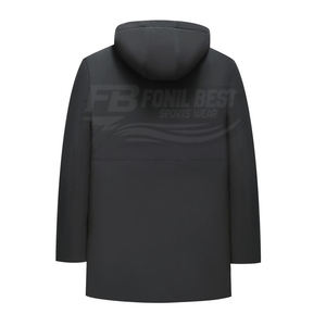 Chaqueta Varsity Delgada de Invierno para Hombre, Cuello Alto, Cierre de Cremallera, Detalle de Botones, Patrón de Letras, Parka Cálida para Hombres de Mediana Edad y Mayores - Product Image 4