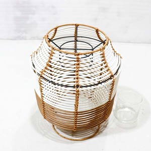 โคมไฟหวายลวดเหล็กสองโทนสำหรับงานแต่งงานในบ้านที่ทันสมัย - Product Image 4