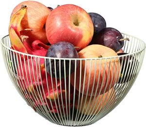 Panier et seau de rangement pour fruits, fait main, design élégant, en fil de fer, couleur noire, revêtement en poudre, articles de cuisine - Product Image 5