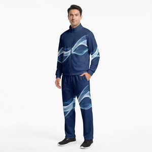Chándal Deportivo para Hombre, con Capucha, Cierre de Cremallera, Bolsillos Laterales, Transpirable, de Poliéster, para Primavera - Product Image 5