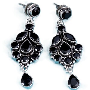 Factory Direct Price Wholesale Oxidized <b>Silver</b> Multi Stone <b>Dangle</b> <b>Earrings</b> for Women | Bulk Supplier Premium Quality Hot Selling - Product Image 2