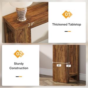 <b>Wooden</b> <b>Console</b> <b>Table</b> for Sofa Entryway or Accent Placement - Product Image 4