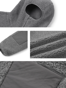 Sweat à capuche oversize en polaire sherpa pour homme, veste à capuche zippée intégrale, sweat à capuche décontracté pour l'hiver, sweat à capuche doublé en polaire sherpa uni - Product Image 6
