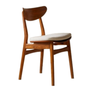 Mobilier de chaise de restaurant minimaliste en bois design contemporain avec assise en mousse souple - Product Image 2