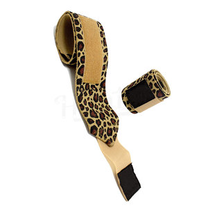 Leopard Print Adjustable Wrist Support Wrap <b>Hook</b> and Loop Closure for Fitness Weightlifting Training - Product Image 4