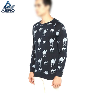 Sweat-shirt en tricot imprimé intégral pour homme, prix d'usine en gros, pull décontracté à col rond en polaire chaud pour l'hiver, personnalisable - Product Image 4