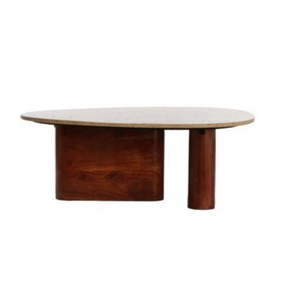 Mesa de Comedor Redonda de Madera Maciza Hecha a Mano, Diseño Moderno de Mediados de Siglo, Estructura Estable, Muebles para el Hogar - Product Image 1