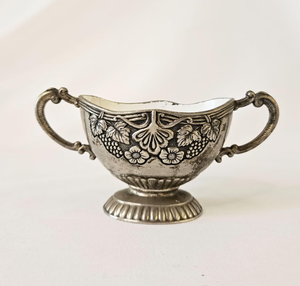 Polish Silver Decorative Metal Fruit Salad Serving <b>Large</b> <b>Bowl</b> Handmade Hammered Taper Pedestal Luxury Stainless Steel Nuts <b>Bowls</b> - Product Image 1