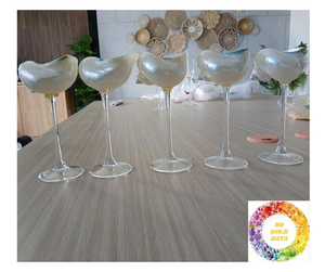 Vaso Decorativo de Vidrio Hecho a Mano de Primera Calidad con Diseño de Concha Marina para el Hogar, Cocina, Comedor y Distribución Minorista - Product Image 2