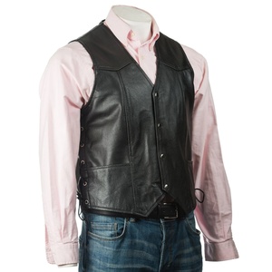 เสื้อกั๊กหนังสำหรับขี่มอเตอร์ไซค์ผู้ชายคุณภาพสูงสำหรับฤดูร้อน ดีไซน์ระบายอากาศได้ดี ราคาสุดคุ้ม เหมาะสำหรับนักขี่มอเตอร์ไซค์แนวสตรีทและแข่งรถ เสื้อกั๊กหนังคุณภาพสูง - Product Image 1