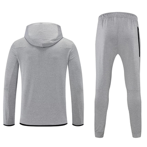 Survêtements de sport en molleton technique 2-en-1 à capuche pour hommes et unisexe, avec logo personnalisé, respirants, à fermeture éclair intégrale, ensembles de jogging - Product Image 5
