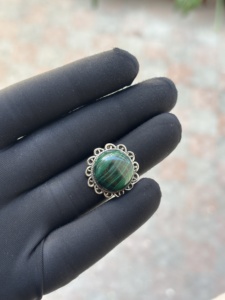 Good Quality IGI Certified Classic <b>Malachite</b> 925 Sterling Silver Bezel Setting Gemstone Ring Handmade Jewelry Party Wholesale - Product Image 4