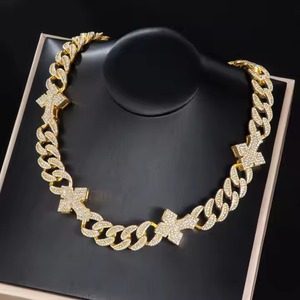 Fully <b>Iced</b> Out Silver Plated Cuban Link <b>Chain</b> with Round Cut Diamond IGI Certified Gift for India Weddings Hip Hop Style - Product Image 1