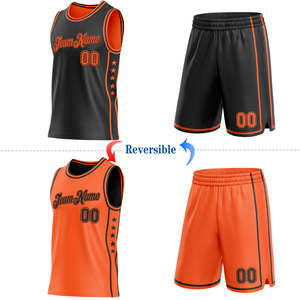Trending USA Basketball Uniform Reversible Jersey <b>Shorts</b> Set Mesh Breathable Quick Dry Custom OEM Bulk reversible suit Supplier - Product Image 2