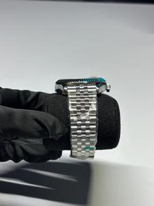 Reloj de Cuarzo para Hombre de Alta Calidad con Diamantes de Corte Redondo y Esfera Verde para Bodas y Fiestas - Product Image 2