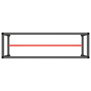 Negro mate y Rojo mate 66,9 "x 19,7" x 31,1 "Marco de banco de trabajo de metal Categoría de muebles - Product Image 5