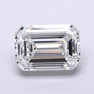 Fabrication de bijoux pour l'exportation : Diamant blanc de laboratoire de haute qualité, 3,42 carats, couleur E, pureté VVS2, taille émeraude, polissage excellent. - Product Image 1