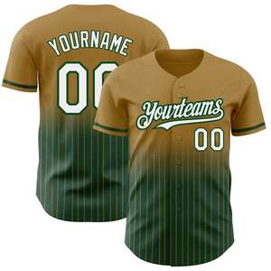 Maillots de baseball personnalisés à rayons, col en V, logo par sublimation, en gros - Product Image 3