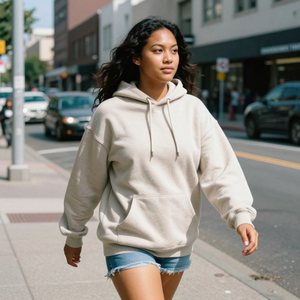 เสื้อฮู้ดดี้แฟชั่นแบบไม่มีซับใน ผ้าฝ้ายน้ำหนักเบา สวมใส่สบาย เหมาะสำหรับลำลอง พร้อมบริการรับผลิตแบบ OEM ODM - Product Image 3