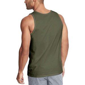 Débardeurs de sport pour hommes, populaires, respirants, pour fitness, design décontracté avec emmanchures larges, en coton uni, personnalisables OEM - Product Image 2