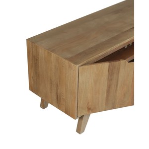 Mueble para TV Vandana Ivory Living de 170 cm en madera maciza de mango, estilo escandinavo Elyka con puertas dobles y nichos - Product Image 5