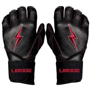 Guantes de Béisbol Personalizados de Piel de Cabra de Primera Calidad con Logotipo, Ambidiestros, con Cierre de Velcro - Product Image 1