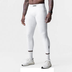 Collants de compression de sport pour hommes à imprimé personnalisé, respirants, séchage rapide, élastiques en Spandex/Polyester, longueur cheville - Product Image 3