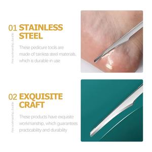Juego de 3 piezas de cuchillos para pedicura, juego profesional de herramientas para el cuidado de las uñas encarnadas, cortaúñas de acero inoxidable, kit removedor de uñas. - Product Image 3