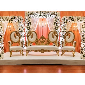 Classy Bride Groom Seating Wedding <b>Sofa</b> <b>Set</b> Premium Wedding Stage Couch <b>Set</b> Hand Carved Wedding <b>Sofa</b> <b>Set</b> At Factory <b>Price</b> - Product Image 1