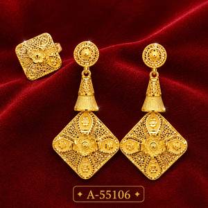 Clásicos Pendientes de Corazón con Incrustaciones de Coral y Perlas de Imitación, Chapados en Oro de 24K, Aleación de Zinc, para Mujer, Joyería de Fiesta, Modelo 55104 - Product Image 5