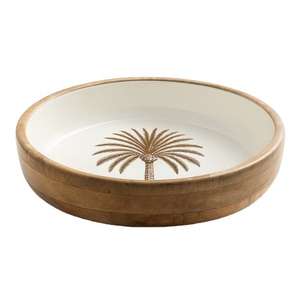 Bol en bois de manguier fait main, décoratif, imprimé en émail, pour le Ramadan, offre unique - Product Image 1