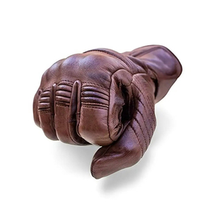 Gants de moto en cuir antichoc antidérapants compatibles écran tactile avec fermeture auto-agrippante pour la route et les activités de plein air - Product Image 4